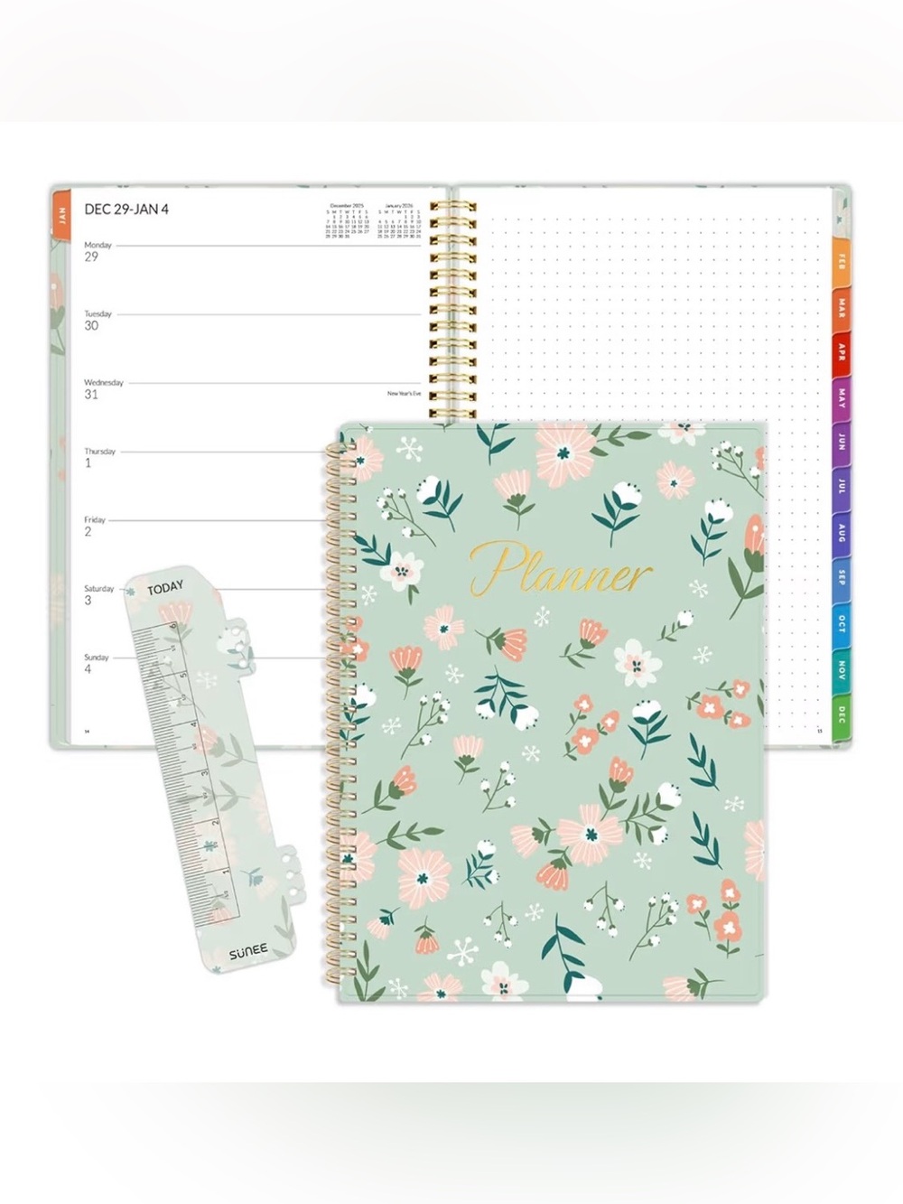 2026 Floral Spiral Planner 8 1/2”x11”